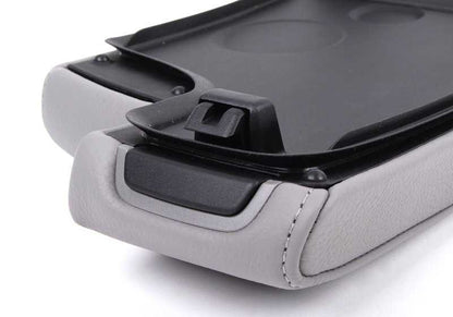 Reposabrazos central delantero gris OEM 51169133813 para BMW E90, E91, E92, E93. Compatible con modelos 316d, 316i. Original BMW.