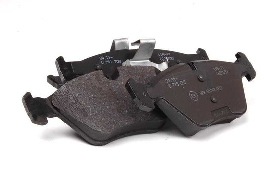 Set of brake pads without asbestos OEM 34116779652 for BMW E46, E85, E86. Original BMW.