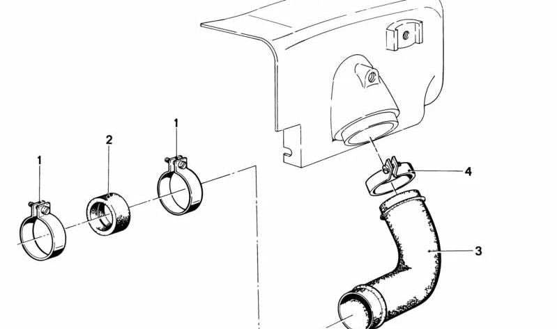 Tubo de admisión derecho OEM 13721335112 para BMW Motorrad R248. Repuesto original BMW.