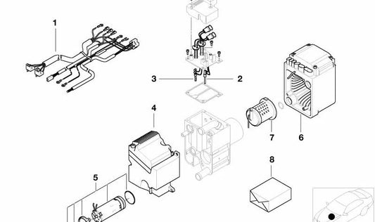 Sensor de llama OEM 64128372176 para BMW E34 530i, 540i. Compatible con calefacción auxiliar (Standheizung). Original BMW.