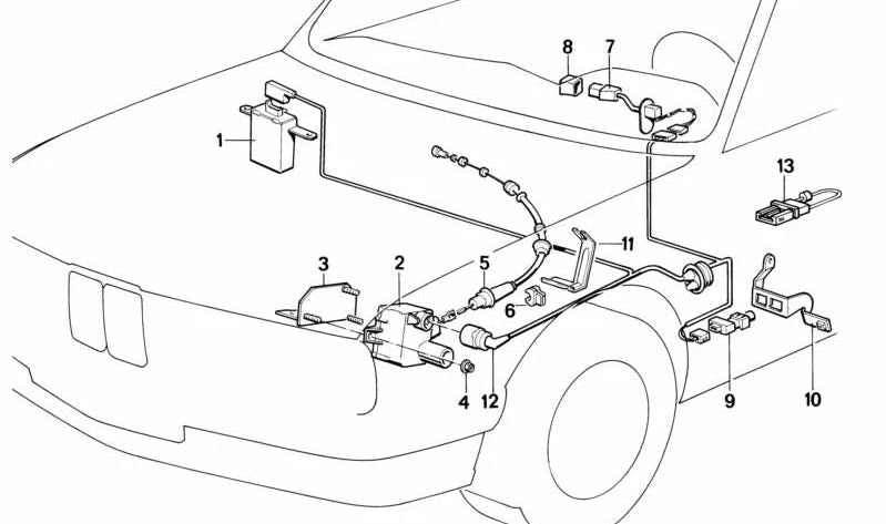OEM cruise control lever 61311390964 for BMW E34, E32. Original BMW.