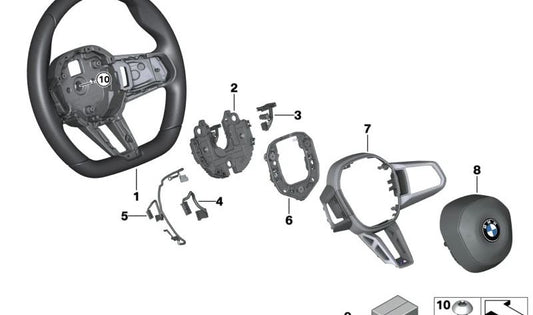 Steering wheel connection cable for BMW F70, U06, G60, G61, G68, G90, G70, I20, U11, U12, U10, G45, MINI F65, F66, U25 (OEM 32305A41AD8). Original BMW