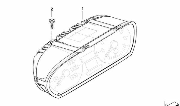 Cuadro de instrumentos sin codificar OEM 62109283797 para BMW E82, E88. Original BMW.