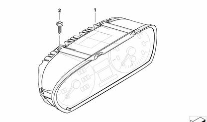 Combinazione di strumenti non ridotti per BMW E81, E82, E87, E87N, E88 (OEM 62109283802). BMW originale.