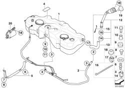 Tubo de ventilação OEM 16116767997 para MINI R50, R53, Cooper, One, Cooper S JCW GP. MINI originais.