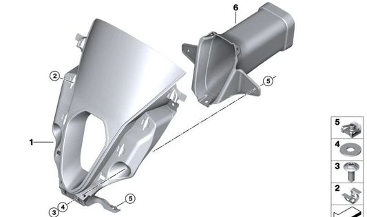 OEM front air duct 46637915212 for bmw m 1000 RR motorcycles (K66). Original BMW Motorrad.