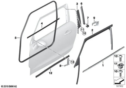 Linsenschraube für BMW E87, F20, F30, F31, F35, F80, F10, F18, F01, F02, F48, F49 (OEM 07147121579). Original BMW.