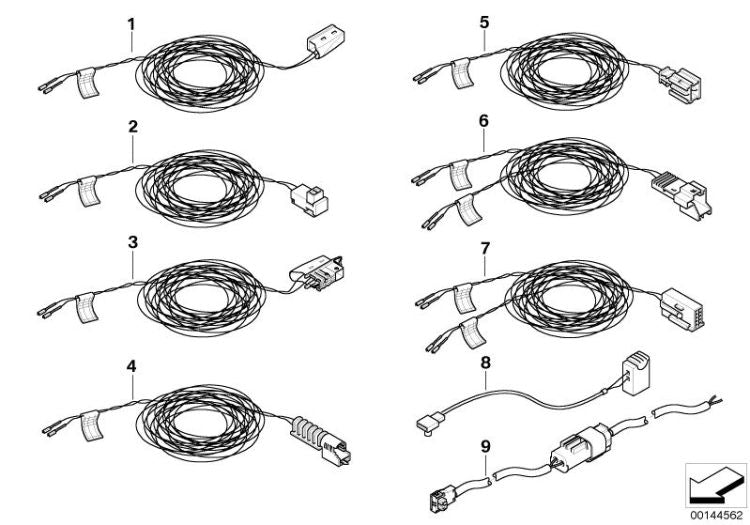 Cabo de reparo do airbag lateral para BMW Z4 E85 (OEM 61116939942). BMW original