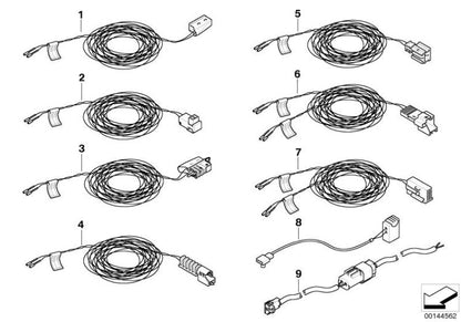 Cabo de reparo do airbag lateral para BMW Z4 E85 (OEM 61116939942). BMW original