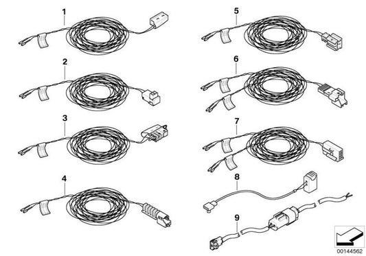 Cabo de reparo do airbag lateral para BMW Z4 E85 (OEM 61116939942). BMW original