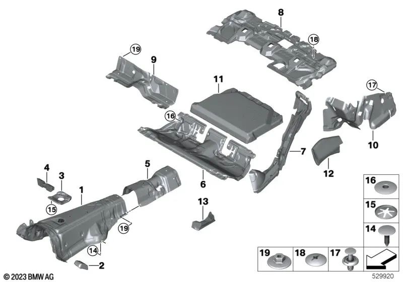 Side Wall Absorber for BMW G21, G21N, G81 4 Series G26 5 Series G30, G31, G38, G60 6 Series G32 (OEM 51487381211). Original BMW.