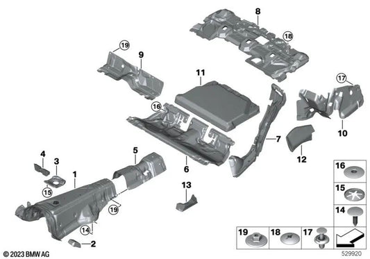Side Wall Absorber for BMW G21, G21N, G81 4 Series G26 5 Series G30, G31, G38, G60 6 Series G32 (OEM 51487381211). Original BMW.