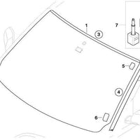 Copertura del parabrezza superiore OEM 51313415508 per BMW X3 E83 e X3 E83 LCI (2003–2010). BMW originale.