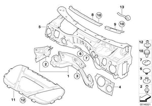 Isolamento acustico. Suono del cofano per Bmw E87 E81 E82 E88. Pezzi di ricambio originali