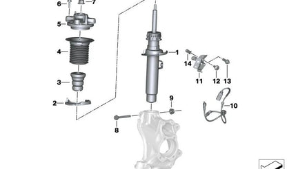 Soporte de copela delantero OEM 31306890656 para BMW G20, G21, G29. Original BMW.