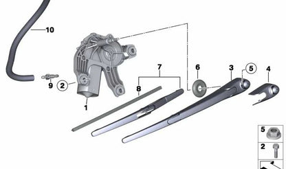 Perfil de goma limpiaparabrisas delantero OEM 61622754288 para MINI R56, R56 LCI. Original MINI.