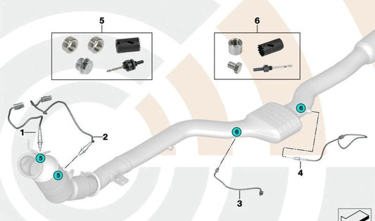 Sonda lambda OEM 11788651104 para BMW G20, G21, G28, G30, G31, G38, G32, G11, G12, G01, G08, G02, G05, G06, G29, G22, G23, G26. Original BMW.