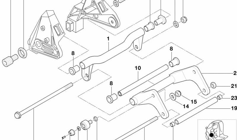 Tuerca hexagonal autoblocante OEM 07119905753 para BMW E30, E36, E46, E28, E34, E39, E23, E32, E38, E31, E53, Z3, E85, E86, R50, R52. Original BMW.