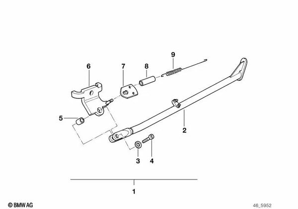 Soporte para BMW para varios modelos/series de BMW (OEM 46532330455). Original BMW.