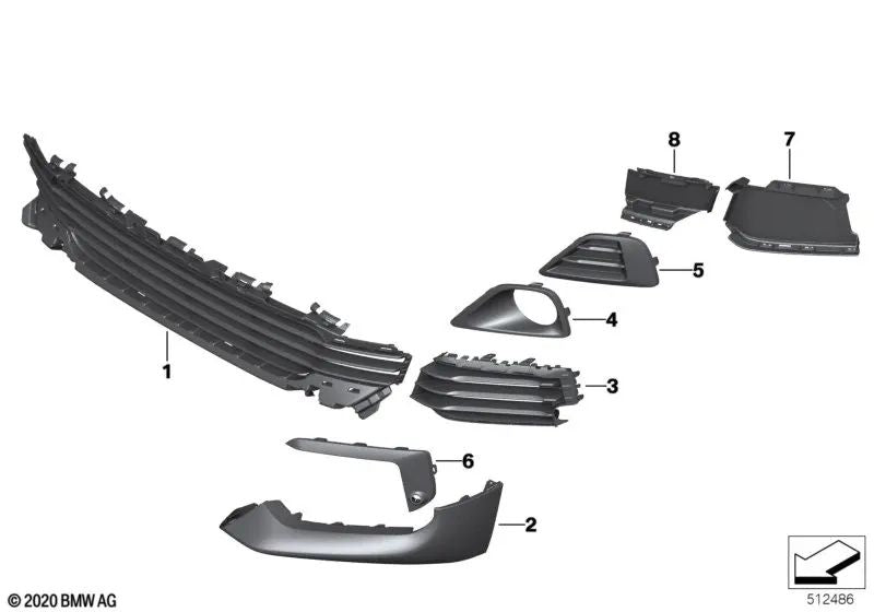 Marco izquierdo para BMW X2 F39 (OEM 51117429009). Original BMW.