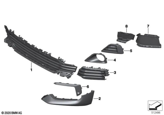 Quadro esquerdo para BMW X2 F39 (OEM 51117429009). BMW original.