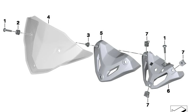 Carcasa frontal del cuadro de instrumentos OEM 46638546240 para BMW Motorrad R 1200 GS (K25) y Adventure (K25 ADV). Compatible con modelos 2008-2012. Original BMW Motorrad.