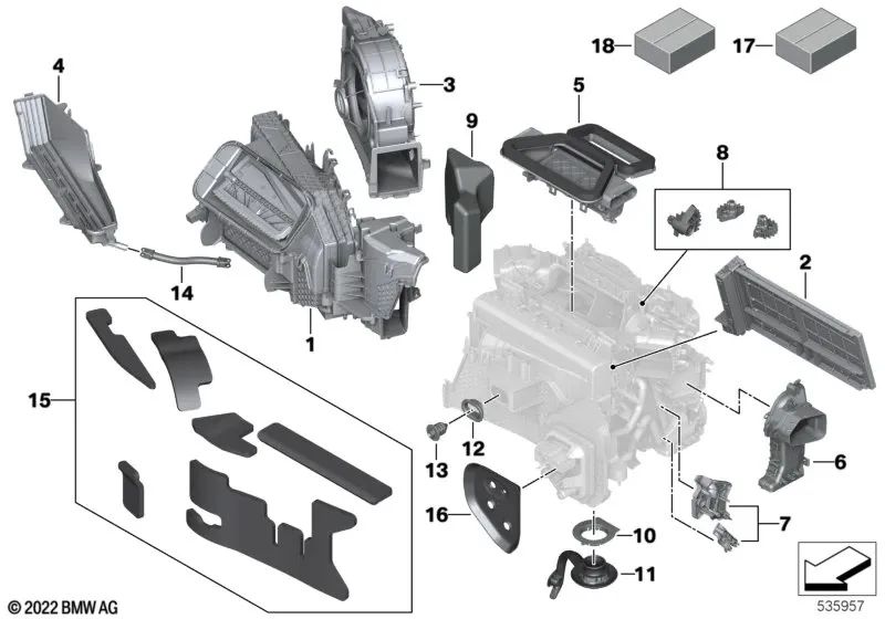 Buje für BMW Serie 1 F20, F21, Serie 2 F22, F23, G42, Serie 3 F30, F31, F80, Serie 4 F32, F33, F36, Serie 5 F90, G30, Serie 6 G32, Serie 7 G11, Serie 8 F91 , I Series I20, X3 G01, X4 G02, X5 G05, X6 G06, X7 G07, XM G09, Z4 G29 (OEM 64119145230). Original