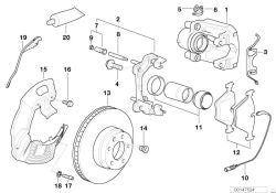 Chapa protectora contra piedras derecha OEM 34101165226 para BMW Serie 5 E39 520d, 520i... y más. Original BMW.