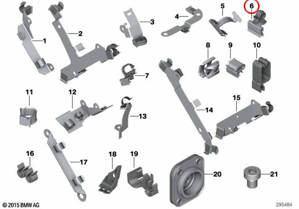 Clip de fixation OEM 27103449008 pour BMW E46, E83, E53. BMW d'origine.