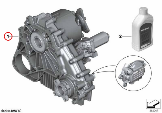 Casella di trasferimento OEM 27103455131 per BMW E83. BMW originale.
