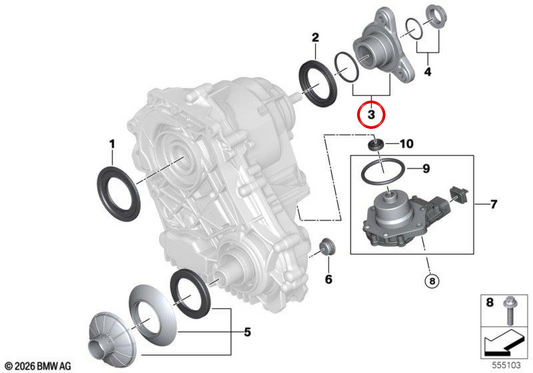 OEM Blanda 27105A29CF0 für BMW G60, G61, G90, G70. Original BMW.