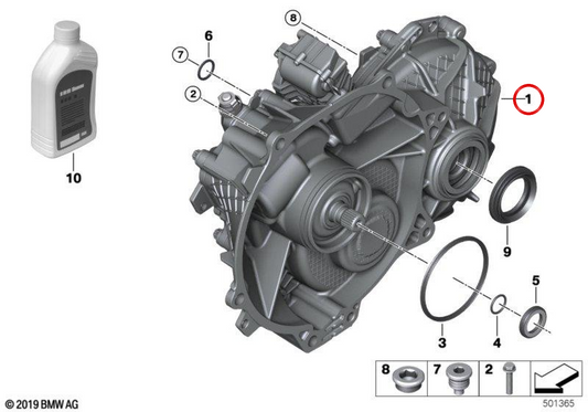 Trasmissione elettrica OEM 27208681526 per BMW I3 (I01). BMW originale.