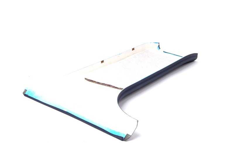 Lower right cover Pilar Central OEM 51438174442 for BMW 7 E38 Series (all models: 725TDS, 728i). Navy blue color. Original BMW.