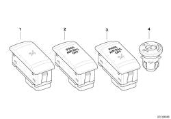 Indicador de airbag-off para BMW 5 E60 Series, E61 Series 6 E63, E64 (OEM 61316920828). BMW original.