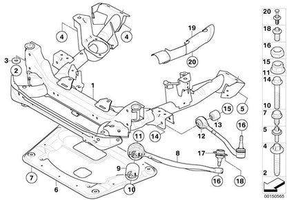 Silentblock hidráulico (Hydrolager) OEM 31103412781 para BMW X3 E83 1.8d, 2.0d, 2.0i. Compatible con modelos entre 2004 y 2010. Pieza original BMW.