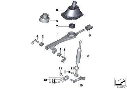 Palanca de cambio reforzada OEM 25117529067 para BMW E81, E82, E87, E88, E90, E91, E92, E93, E84. Recambio original BMW.