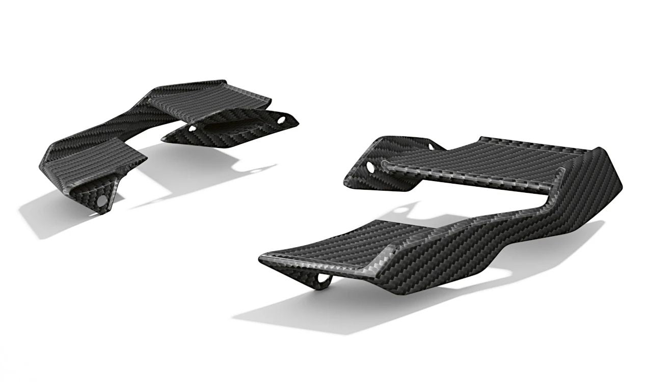 Winglet delantero derecho de carbono OEM 77315A896A4 para motos BMW M 1000 R (K63). Original BMW Motorrad.