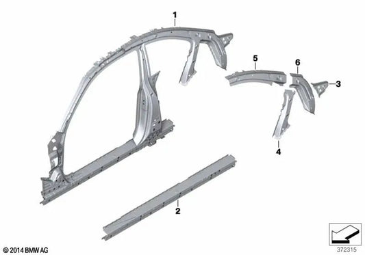 Sapato C para BMW F22, F87 (OEM 41007342114). BMW original