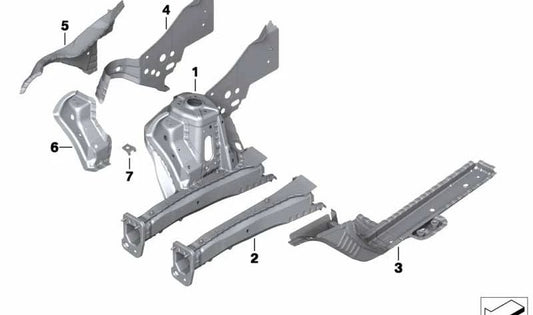 Support moteur avant gauche OEM 41009805593 pour MINI Countryman R60, Paceman R61. MINI d'origine.
