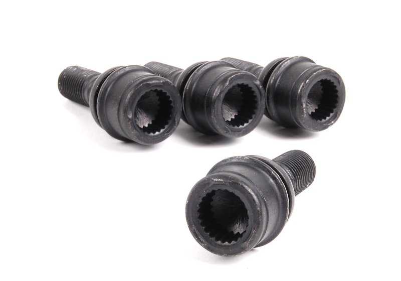 Juego de tornillos antirrobo de rueda OEM 36136773191 para BMW X5 E53 (todos los modelos: 3.0d, 3.0i, cambio manual y automático). Incluye adaptador especial y tarjeta de código. Original BMW.