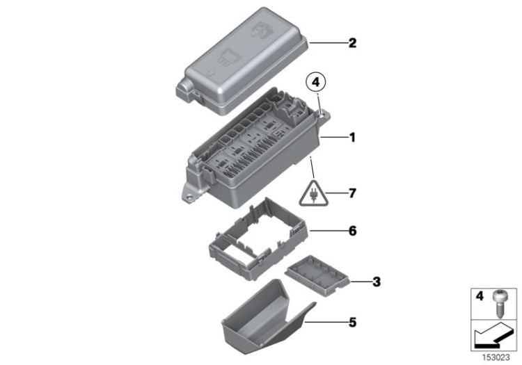 Caja para cortacircuitos OEM 61146906548 para MINI R56. Original MINI.