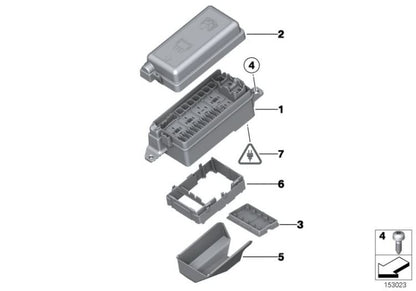 Caja para cortacircuitos OEM 61146906548 para MINI R56. Original MINI.