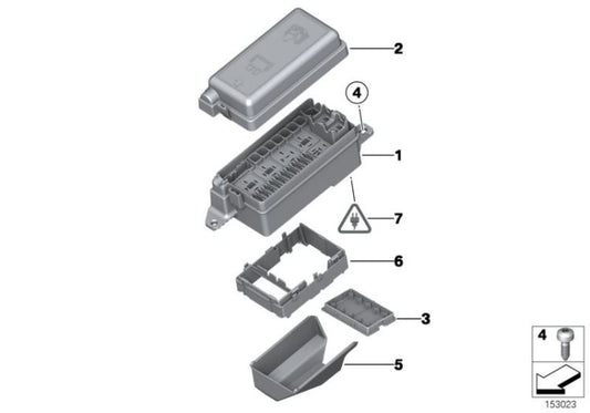 Caja para cortacircuitos OEM 61146906548 para MINI R56. Original MINI.
