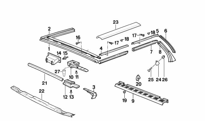 Junta derecha OEM 51321942794 para BMW Serie 3 E30. Sello original para puerta/carrocería. Compatible exclusivamente con BMW E30. Repuesto original BMW.