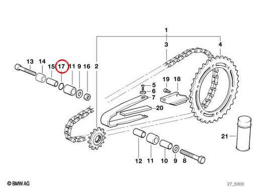 Anel de vedação toroidal OEM 27722345480 para BMW Motorrad F 650, F 650 ST, G 650 X... e muito mais. Originais BMW Motorrad.