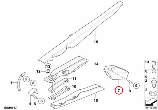 Guide de chaîne pour étoile OEM 27727711402 pour motos BMW G450X K16. BMW Motorrad d'origine.