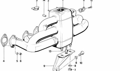 Junta de escape sin amianto OEM 11611726016 para BMW E34, E24, E32. Original BMW.