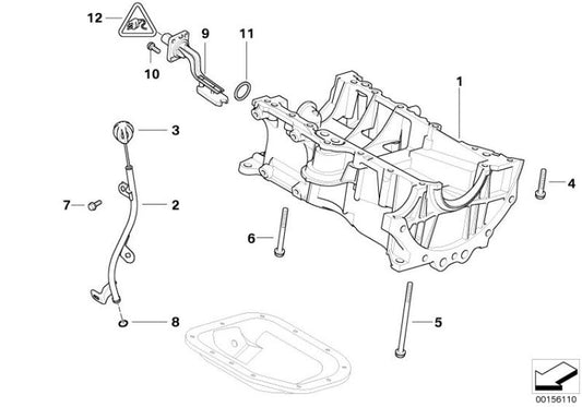 Cárter de aceite superior OEM 11137790957 para MINI R50 One D. Original MINI.