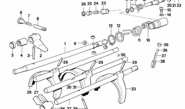 Muelle de presión OEM 23311207396 para BMW E30, E12, E28, E24, E23. Original BMW.