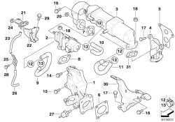 Abrazadera tubo flexible OEM 11537791068 para MINI One D R50 (03/2003 - 07/2006). Original MINI.